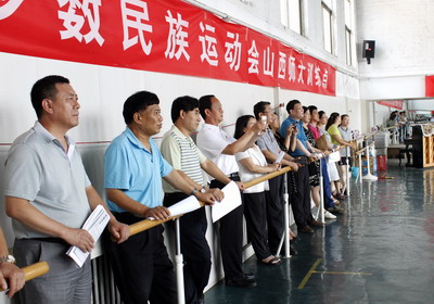 领导观看汇报演练